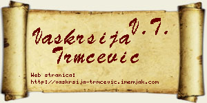 Vaskrsija Trmčević vizit kartica